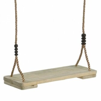 Schommelzitje Verduurzaamd Hout met 1,95 m PP Touw